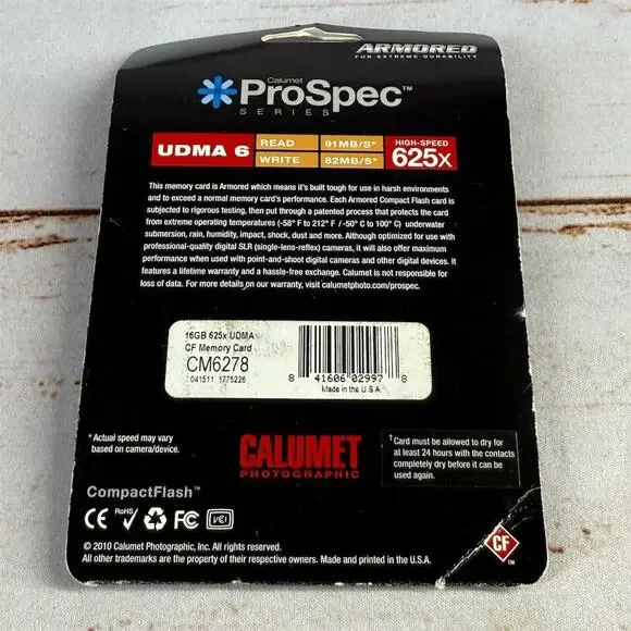 Calumet ProSpec 16GB CompactFlash Memory Card Class 10 High Speed Electronics